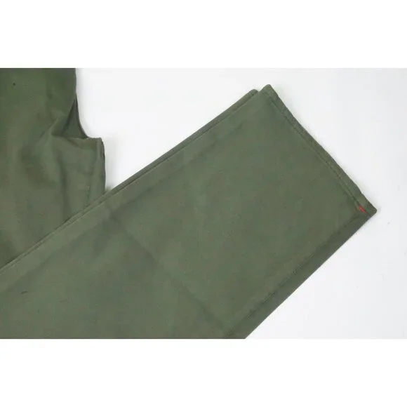 Isaia Napoli Cashmere Blend Olive Green Comfort Project Pants Sz 52 Brand New